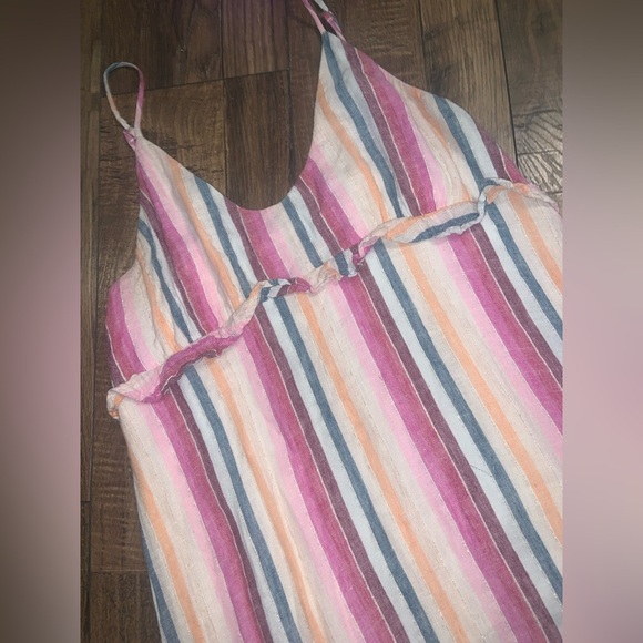 Rails Martina Mini Dress in Avila Stripe revolve linen ruffle boho formal spring - Picture 7 of 10